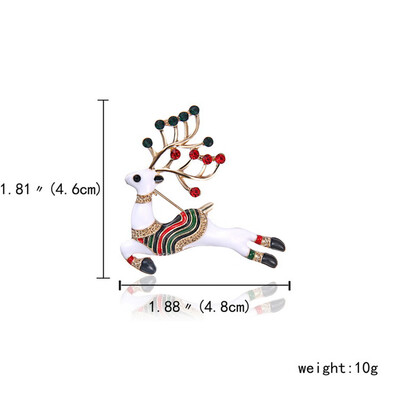 

Xmas Enamel Snowman Stockings Santa Tree Brooch Pin Christmas Gifts Women Men Brooches Charm Crystal Rhinestone