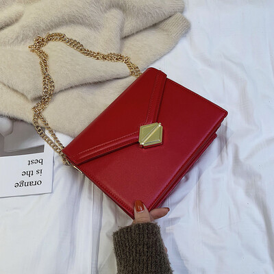 

Texture net red black bag female 2019 new Korean version of the wild fashion chain shoulder chic slung small square bag