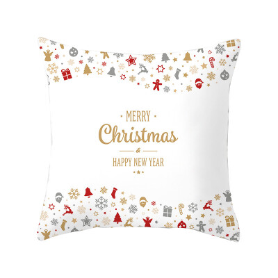 

New Hot Christmas Decorative Pillowcase Square Printed Throw Pillow Cover Santa Claus Throw Pillowcase For Home Office