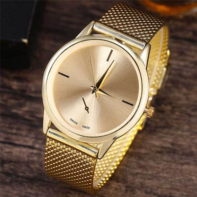 

Fashion Alloy Belt Mesh Watch Unisex womens watches Minimalist Style Quartz Watch relogio feminino saat Watches for women