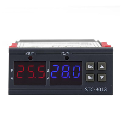 

Digital Temperature Controller ℃℉ Thermostat Relay 10A HeatingCooling Automatic Conversion Thermoregulator with Dual LED Display