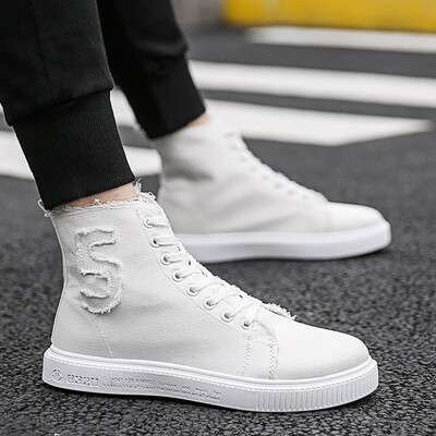 

Summer Tremble Mens Shoes Sports Gao Bang Chao Shoes Autumn Leisure Canvas Board Shoes
