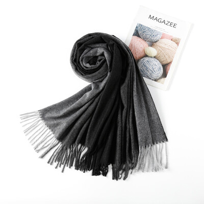 

New gradient color scarf female autumn&winter imitation cashmere thickening wild shawl dual-use warm scarf