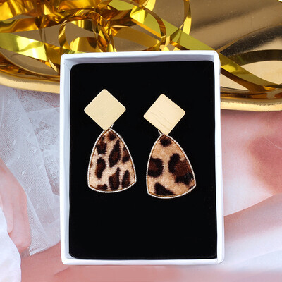 

Aretes de mujer modernos 2018 fashion leopard earrings holiday wind earrings temperament gift statement earrings for women