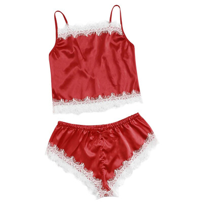 

Toponeto New Women Satin Silk Camisole Shorts Set Sleepwear Pajamas Lingerie Underwear