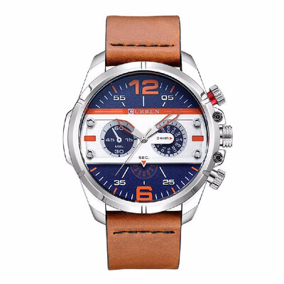 

CURREN 8259 Quartz Man Watch Unique Fashion Sport Casual Brand Clock Army Military Business Original Movement Leather Waterproof W