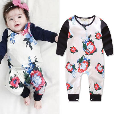 

Newborn Toddler Infant Baby Girl Floral Romper Bodysuit Jumpsuit Playsuit Outfit