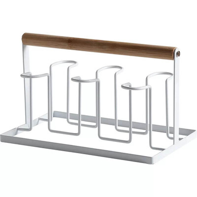 

Creative Coffee Cup Holder Rack Water Mug Drying Organizer Electroplating Iron