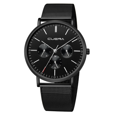 

Gobestart Fashion Mens Watch Slim Mesh Steel Waterproof Minimalist Wrist Watches