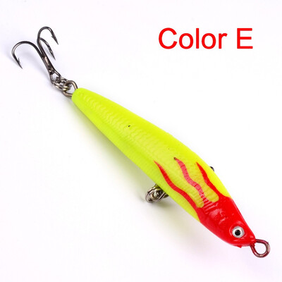

VISSEN 1pcs 8cm 18g 3D Eyes Lead Fishing Lure Artificial Mini Swim Fish Plastic Hard Bait Sea Fishing Dive Wobblers
