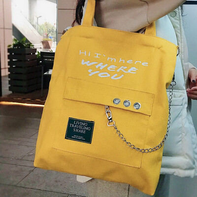 

Tailored Canvas Bag Female Shoulder Diagonal Package Literary Student Big Bag Canvas Bag