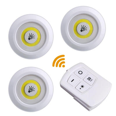 

COB LED Mini Night Light 2 Modes Remote Control Battery Power Cabinet Lamp