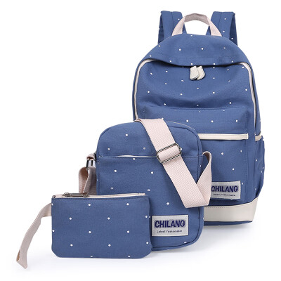 

3PcsSets Korean Casual Women Backpacks Canvas Book Bags Preppy Style School Back Bags for Teenage Girls Composite Bag backpack