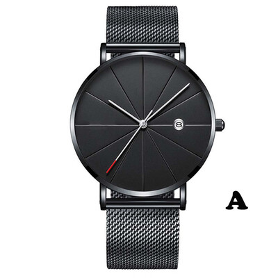 

〖Follure〗Simple And Unobtrusive Business Network Strap Casual Mens Quartz Watch