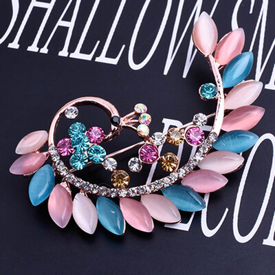 

Hot Selling Fashionable Opal Stone Flower Brooch Pin Garment Accessories Birthday Gift Free Shipping
