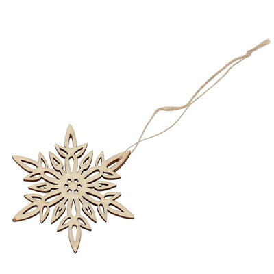 

Greensen 10pcs Hollow Wooden Snowflake Shape Embellishment for Christmas Art Craft Decoration