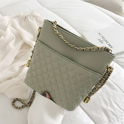 

Lingg chain small bag summer fashionable simple womens bag new 2019 pop-up bucket small fresh&inclined bag
