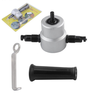 

Metal Double Head Sheet Nibbler Tools Drill Cutter Saw Attachments Power Tool