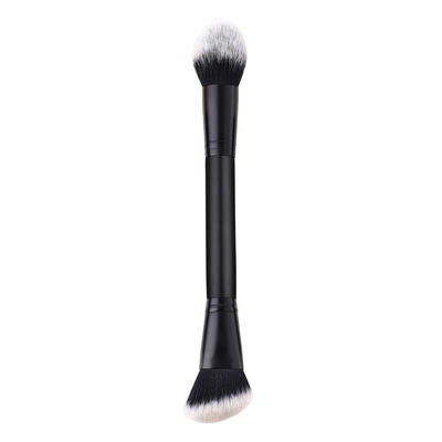 

1pc Double Head Makeup Brush Wooden Handle Eyebrow Blusher Cosmetic Tools