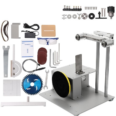 

4-in-1 Multifunctional Mini Small Table Saw Belt Sander Kit Electric Saw Cutting Machine Set Handmade Woodworking Bench Saw DIY Mo