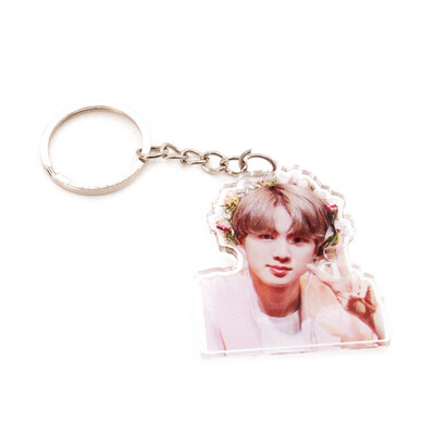 

CAR-TOBBY Kpop BTS Keychain Suga V TATA Acrylic Key Chain Keyring Bag Pendant