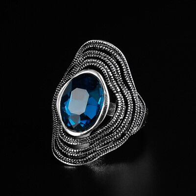

Fashion Cute Stainless steel female ring Filled Hollow Big Ring Ladies Finger Jewelry Gift 2019