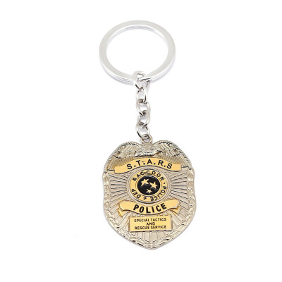 

Game Biochemical Crisis Racoon City Police Station badge key fastener Pendant Biochemical Crisis Necklace