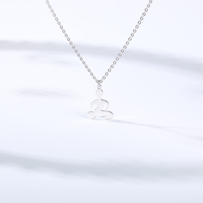 

Boho OHM OM AUM Buddha Lotus Yoga Gold Chain Necklace Pendant Girls Gift Sacred Choker KARMA Pendant Necklaces India Bijoux