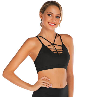 

Sports Underwear Women Push Up Yoga Vest Back Cross Sexy Fitness Bra