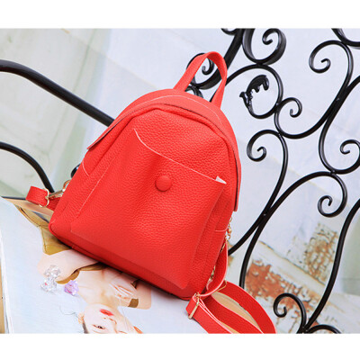 

Tailored Mini New Backpack Fashion Leather Shoulder Bag Solid Women Travel School Bags RD