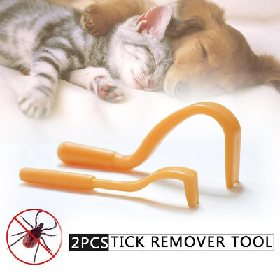 

2pcs Hook Tick Remover Tool for Pet Dogs Cats Two Sizes Small&Large