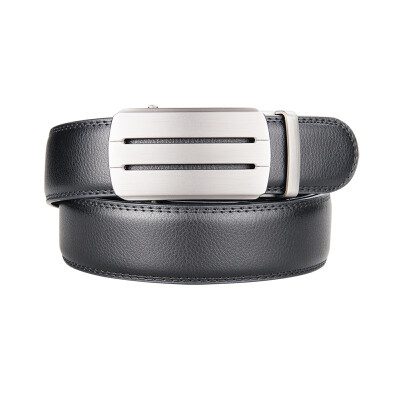 

BPSTAR Mens Automatic Buckle Genuine Leather Mens Ratchet Holeless Belt Business High Quality Mens Real Belt for Pants