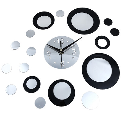 

DIY Creative Round Mirror Wall Clock Stickers Home Decor