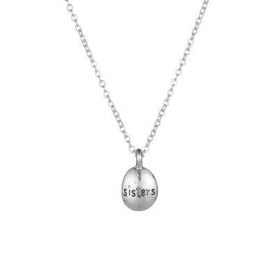 

Fashion Jewelry Sisters Word Pebbles Pendant Necklace For Women