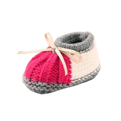 

Baby Boy Girl Plush Shoes Covers Newborn Baby Boy Girl Winter Warm Knitting Boots Socks Shoe Covers