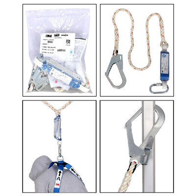 

3M 1390370 Buffer Safety Rope Safety Lanyard Fall Protection for Construction Single Leg Use with Safety Harness