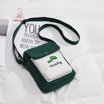 

New small bag canvas womens single-shoulder bag womens single-shoulder bag summer small fresh&old girls ins