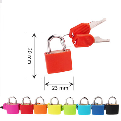 

〖Follure〗Small Mini Strong Steel Padlock Travel Suitcase Diary Lock With 2 Keys