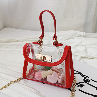 

Tailored Children Contrast Transparent Shoulder Messenger Bag Coin Purse Pack For Child