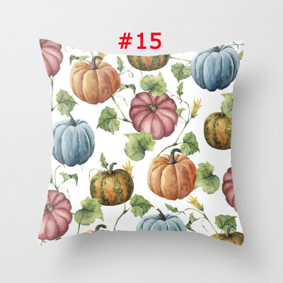 

Halloween Pumpkin Square Cotton Linen Throw Pillow Case Cushion Cover Home Decor