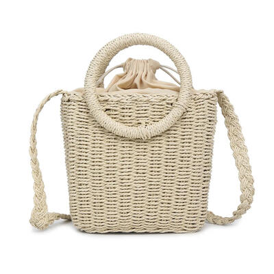 

Women Straw Handbags Handmade Woven Summer Beach Rattan Shoulder Bag Tote