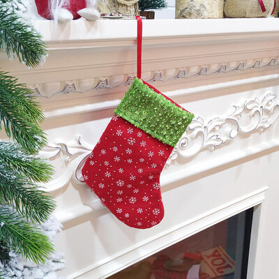 

Tailored Christmas Pendant Snow Pattern Christmas Socks Gift Bag
