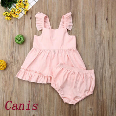 

Summer Newborn Infant Baby Girls Clothes Sleeveless Tops Shorts Pants Outfits