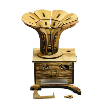 

Creative Gramophone Musical Boxes Retro DIY Wood Music Box Craft Gift Decor