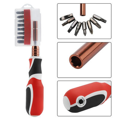 

Greensen 9pcsset Adjustable Telescopic Ratchet Slot Cross Hex Bits Screwdriver Set