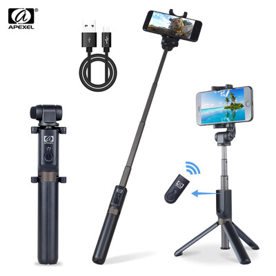 

APEXEL APL - D3 Selfie Stick Bluetooth Remote Control with Foldable Tripod Phone Holder