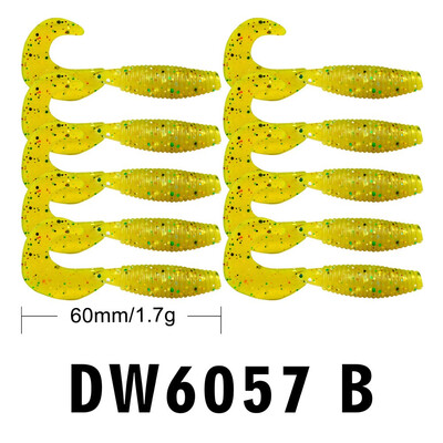 

VISSEN 10Pcslot Fishing Lure 6cm 17g Silicone Wobbler Swimbait Artificial Colorful Silicone Soft Bait Fake Lures Fly Fishing