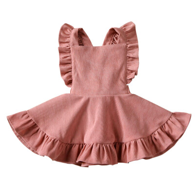 

Newborn Kids Baby Girl Floral Dresses Princess Lovely Corduroy Sundress Clothes