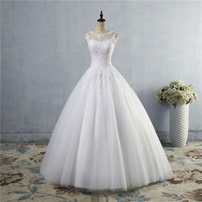 

lace White Ivory A-Line Wedding Dresses for bride Dress gown Vintage plus size Customer made size