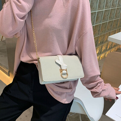 

Shangxinyang air scrub bag female 2019 new Korean fashion wild texture chain shoulder slung small square bag